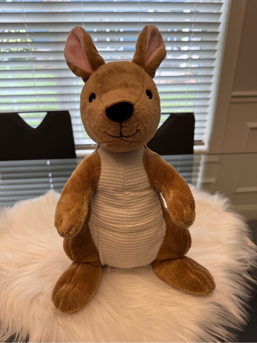 Plush Kangaroo stuffed toy - Brown and Cream